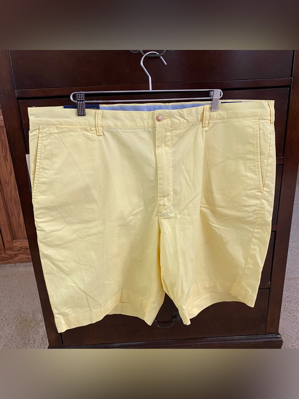 Polo Ralph Lauren Men’s Yellow Chino Shorts 9 Inch Size 44 B Classic Preppy Golf
